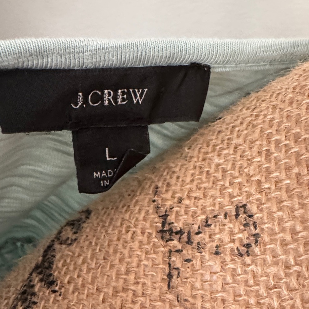 Lot of 2 jcrew Red and Light Green Lace Sleeve Tops - Picture 4 of 9